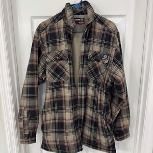 Wolverine Sherpa Lined Flannel Shirt Jacket Men's Size L‎ Plaid